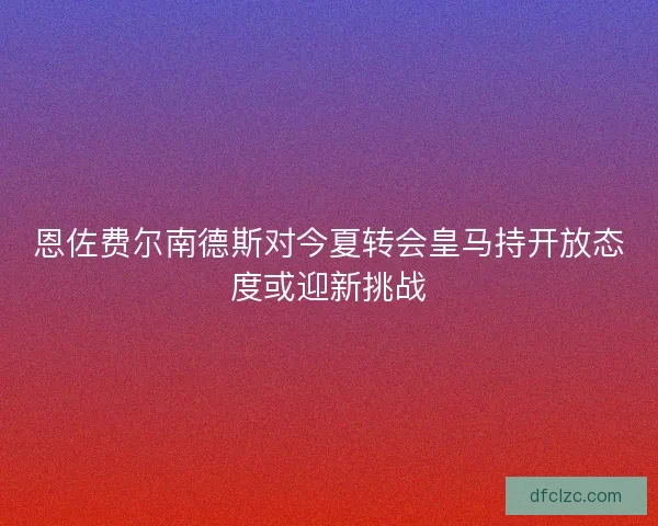 恩佐费尔南德斯对今夏转会皇马持开放态度或迎新挑战